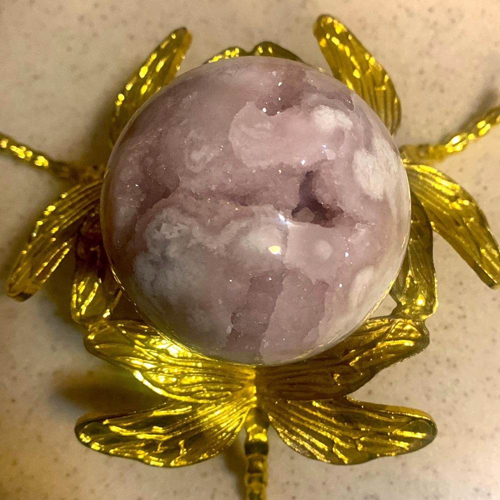 Druzy Pink Amethyst Sphere